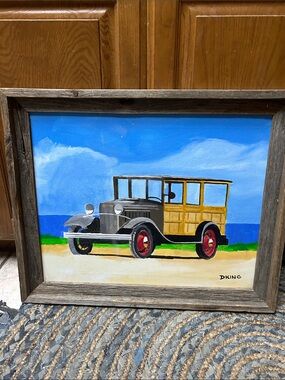 Vintage Original Woody Car Painting